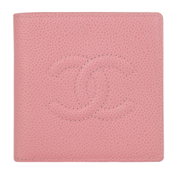 Chanel Coco Mark Bifold Wallet, Caviar, Pink, 8930306 (2003/4), 2*